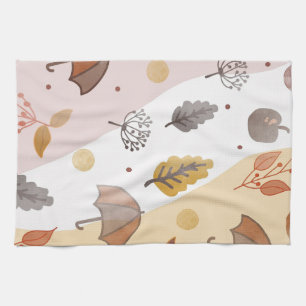 Linge De Cuisine Mon parapluie et feuilles d'automne essentiels Coz