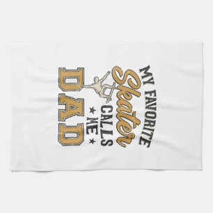 Linge De Cuisine Mon Skateur Préféré M'appelle Papa Vintage Shirt_1