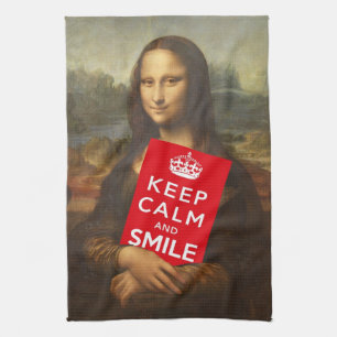 Linge De Cuisine Mona Lisa Reste Calme Et Sourit