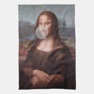 Linge De Cuisine Mona Lisa souffle de bulle grise gomme