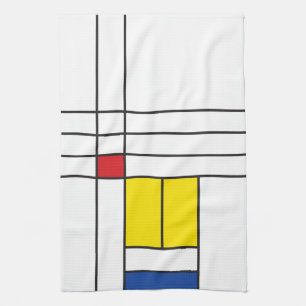 Linge De Cuisine Mondrian II Minimaliste De Stijl Art Moderne