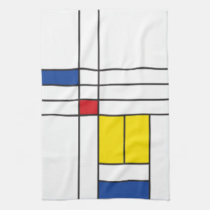 Linge De Cuisine Mondrian II Minimum De Stijl Modern Art Design