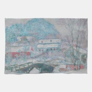 Linge De Cuisine Monet - Norvège, village de Sandviken sous la neig