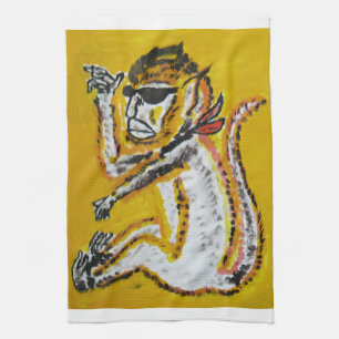 Linge De Cuisine Monkey Circus Art