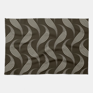 Linge De Cuisine Monochrome Vintage : Ornement géométrique sans joi