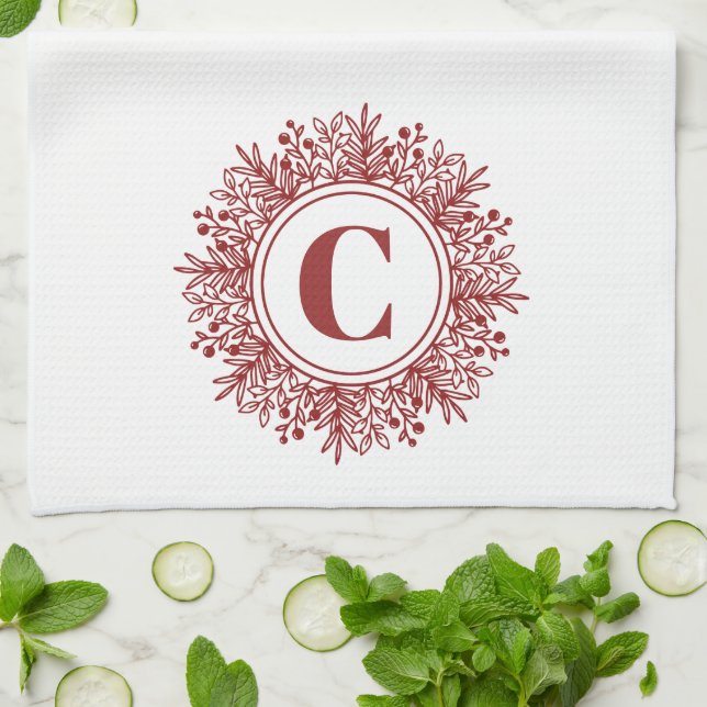 Linge De Cuisine Monogram de Snowflake (Plié)