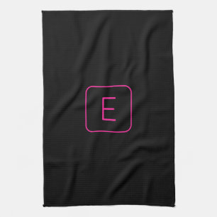 Linge De Cuisine Monogram de Styled Pink & Black