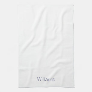 Linge De Cuisine Monogramme bleu marine minimaliste