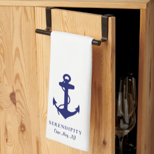 Linge De Cuisine Monogramme classique Ancre de bateau