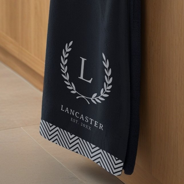 Linge De Cuisine Monogramme Elegant Agritourisme Moderne Minimalist (Créateur téléchargé)