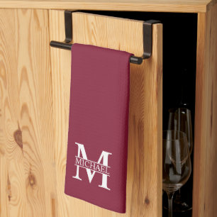 Linge De Cuisine Monogramme et nom personnalisés