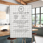 Linge De Cuisine Monogramme Ferme Recette Garde Buffalo Plaid<br><div class="desc">Regardez l'écriture manuscrite. Entrez votre propre recette ou conservez la recette de biscuits de la famille. Créez votre propre conservation de recettes,  Taupe Tan Grey Buffalo plaid. Recette serviette de cuisine Modèle. Nos produits personnalisés sont de grands cadeaux pour n'importe quelle raison.</div>