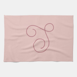 Linge De Cuisine Monogramme initial simple moderne