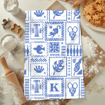 Linge De Cuisine Monogramme Moderne Bleu Blanc Abstrait Motif<br><div class="desc">Monogram Moderne Bleu Blanc Abstrait Motif serviette de cuisine dispose d'un motif d'objets abstraits avec votre monogramme personnalisé au centre. Un cadeau parfait pour elle pour Noël,  anniversaire,  Fête des Mères et bien plus que petite amie,  soeur,  mère,  amis. Créé par Evco Studio www.zazzle.com/store/evcostudio</div>