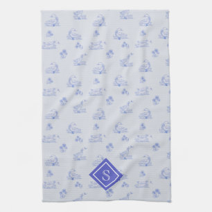 Linge De Cuisine Monogramme Motif de l'orignal de campagne mignonne