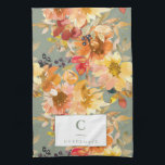 Linge De Cuisine Monogramme personnalisé Automne Automne Floral Ter<br><div class="desc">Apportez la beauté chaleureuse de l'automne dans votre maison avec cette élégante serviette de cuisine fleurie d'automne. Conçue avec des fleurs aquarelles peintes à la main dans des tons riches, cette serviette ajoute une touche sophistiquée et confortable à toute cuisine. Le détail monogramme offre un look personnalisé classique, ce qui...</div>