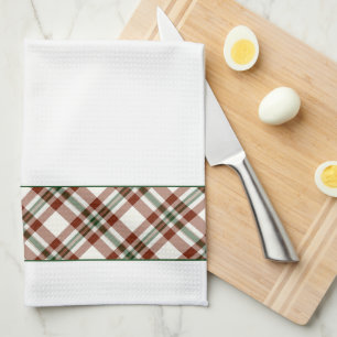 Linge De Cuisine Monogramme Rouge, Blanc & Vert Vacances Plaid