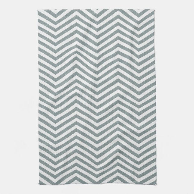 Linge De Cuisine MonoZag Gris Océan (Vertical)