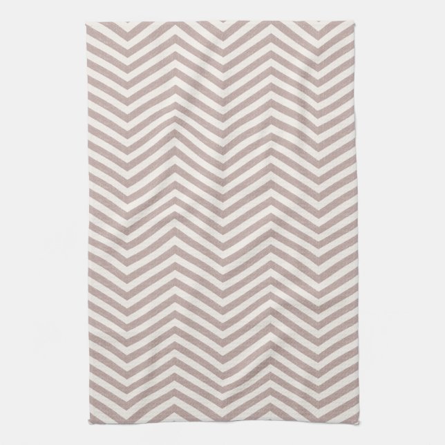 Linge De Cuisine MonoZag Mauve Poussiéreux (Vertical)