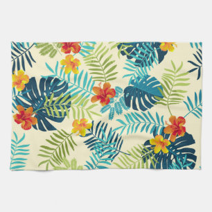 Linge De Cuisine Monstère tropicale Hibiscus Motif d'été