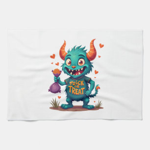Linge De Cuisine Monstre de bonbons Trick or Treat � T-Shirt Hallow