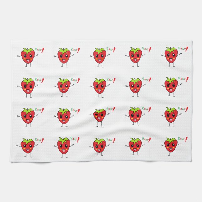 Linge De Cuisine Monstre de fraise (Horizontal)