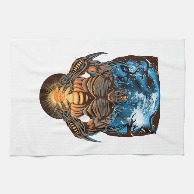 Linge De Cuisine Monstre d'Halloween          (Horizontal)