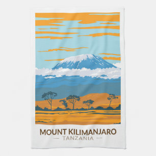 Linge De Cuisine Mont Kilimandjaro Tanzanie Afrique Vintage