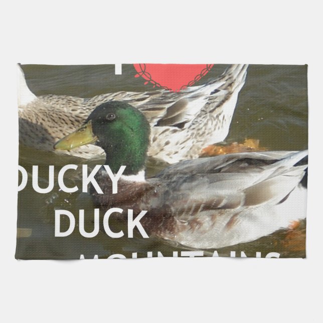 Linge De Cuisine Montagnes de canard Ducky. (Horizontal)