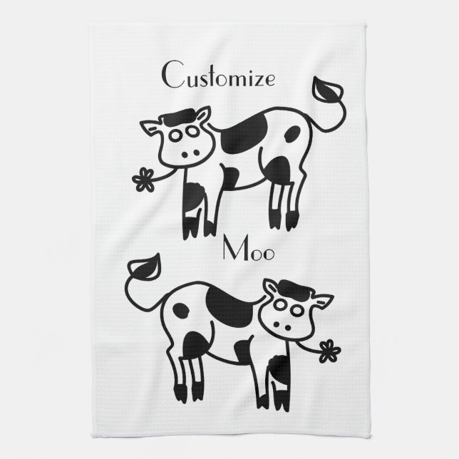 Linge De Cuisine Moo Cow Thunder_Cove (Vertical)