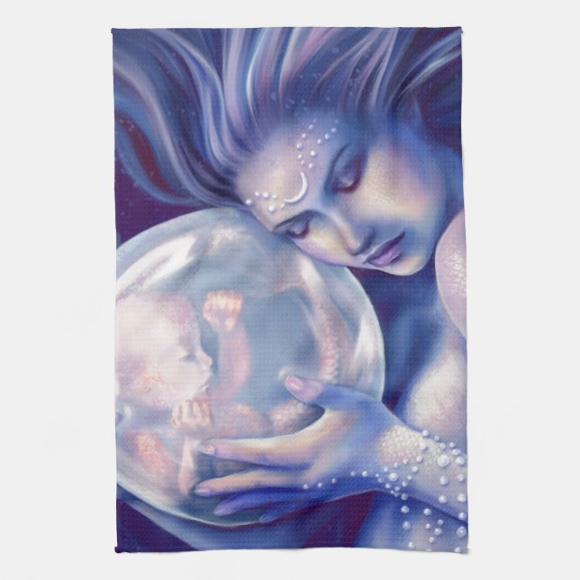 Linge De Cuisine Moonborn - sirène et bébé (Vertical)