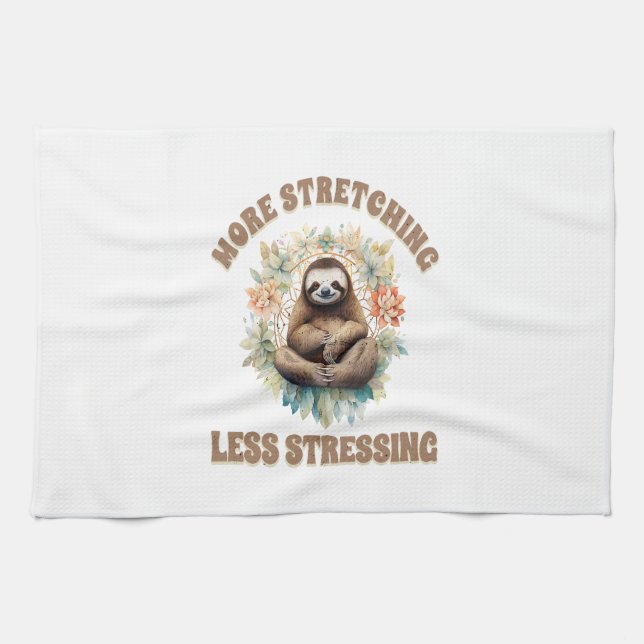 Linge De Cuisine More Stretching Less Stressing Sloth (Horizontal)