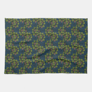 Linge De Cuisine Morris - Antique 1873 Motif de raisins et de feuil