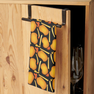 Linge De Cuisine Morsures Et Frites Au Poulet