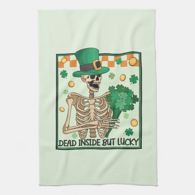 Linge De Cuisine Mort À L'Intérieur Mais Lucky St patrick (Vertical)