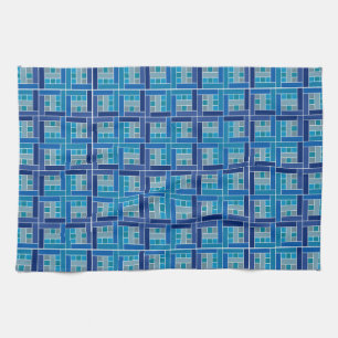 Linge De Cuisine Mosaïque carré bleu cobalt de Gaudí