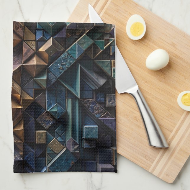 Linge De Cuisine Mosaïque verticale 3D extrême (Quart Plié)