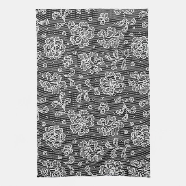 Linge De Cuisine Motif 1 de tissu de dentelle (Vertical)