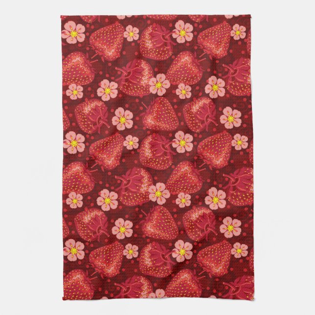 Linge De Cuisine Motif 2 2 de fraise (Vertical)