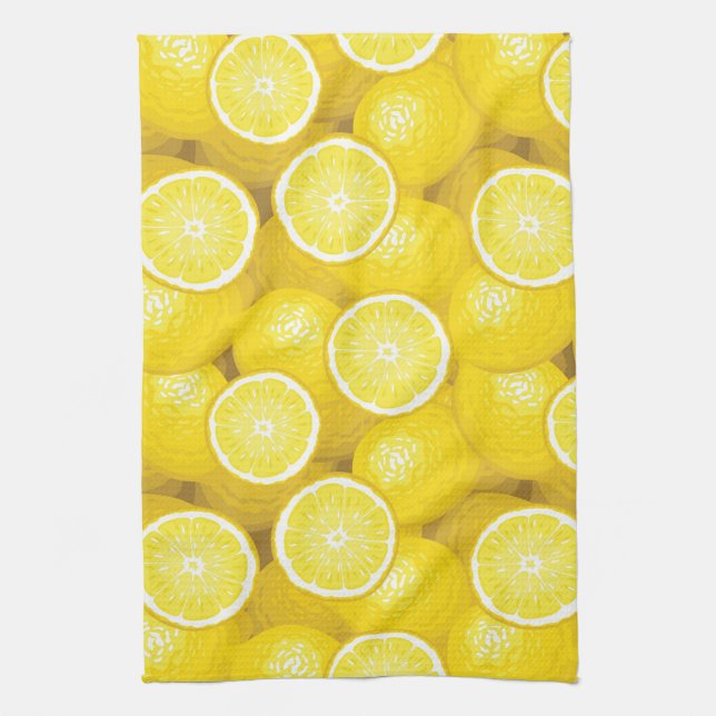 Linge De Cuisine Motif 2 de citron (Vertical)
