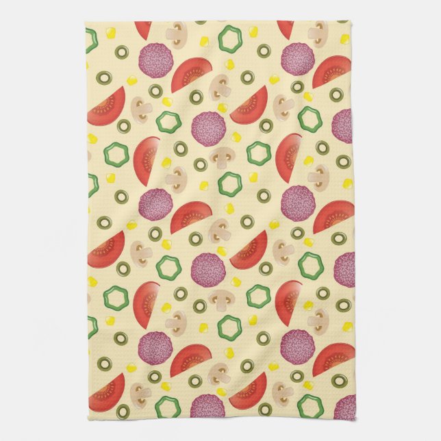Linge De Cuisine Motif 2 de pizza (Vertical)