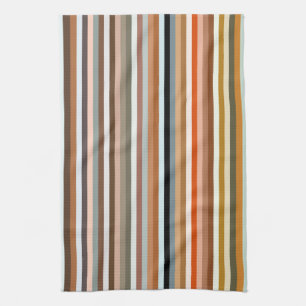 Linge De Cuisine Motif à bandes multiples