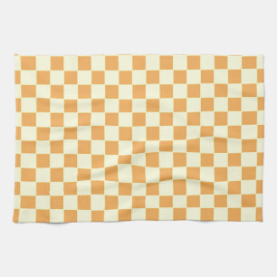 Linge De Cuisine Motif à carreaux jaunes