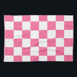 Linge De Cuisine Motif À damiers chèque rose blanc<br><div class="desc">Chèque rose et blanc À damiers conception Motif Carré géométrique</div>