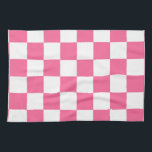 Linge De Cuisine Motif À damiers chèque rose blanc<br><div class="desc">Chèque rose et blanc À damiers conception Motif Carré géométrique</div>