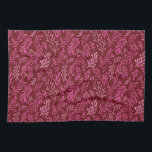 Linge De Cuisine Motif à feuilles tropicales de Bourgogne et rose<br><div class="desc">Fun Bourgogne et rose Floral Tropical Simple et Elégant Motif feuille. Ce motif moderne fait un imprimé mignon pour les amoureux de la nature printanière.</div>
