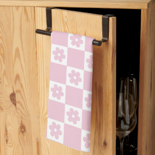 Linge De Cuisine Motif à fleurs roses