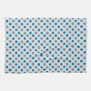 Linge De Cuisine Motif à pois bleu et argent élégant
