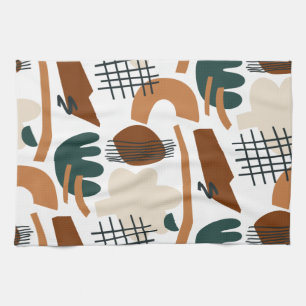 Linge De Cuisine Motif Abstrait Bohème Propre   Minimalisme Moderne