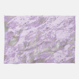 Linge De Cuisine Motif Abstrait Chic Gris Violet Élégant